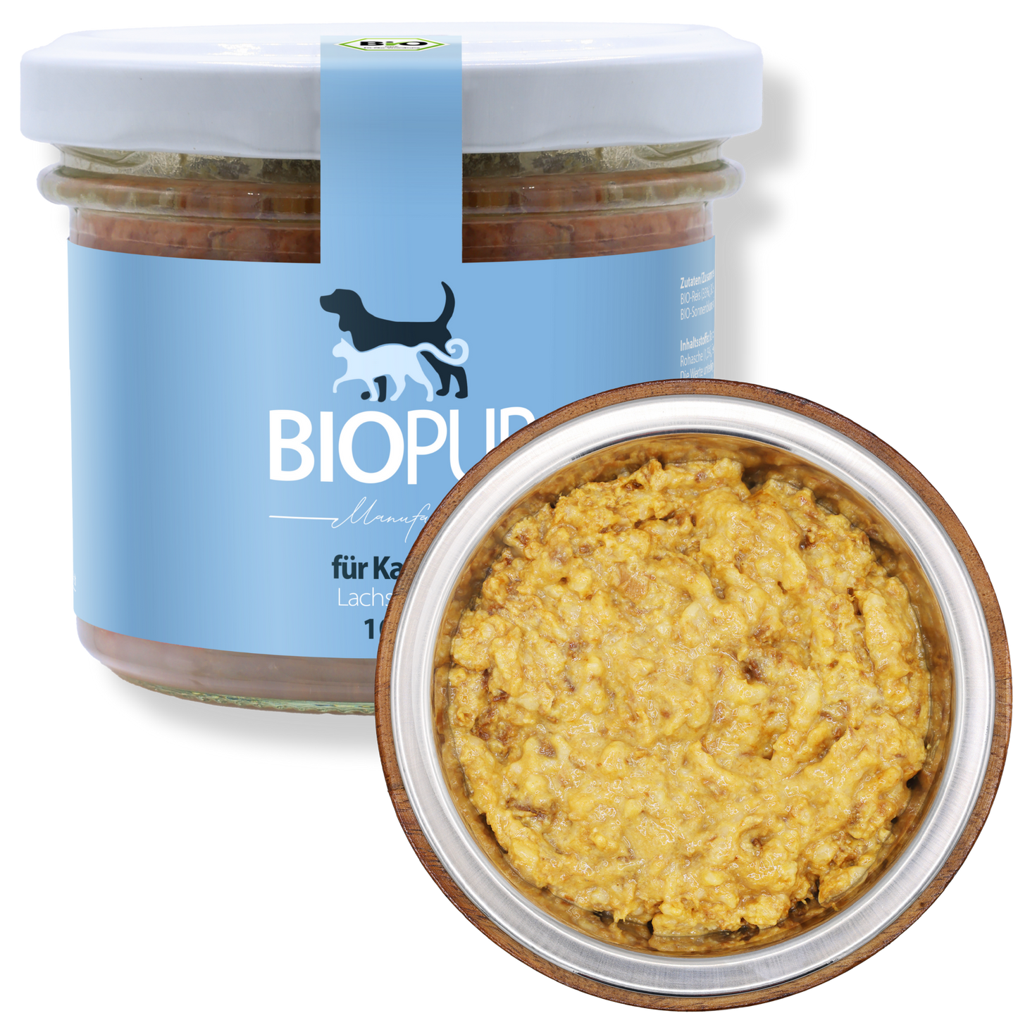 Bio-Alleinfutter Lachs & Reis für Katzen