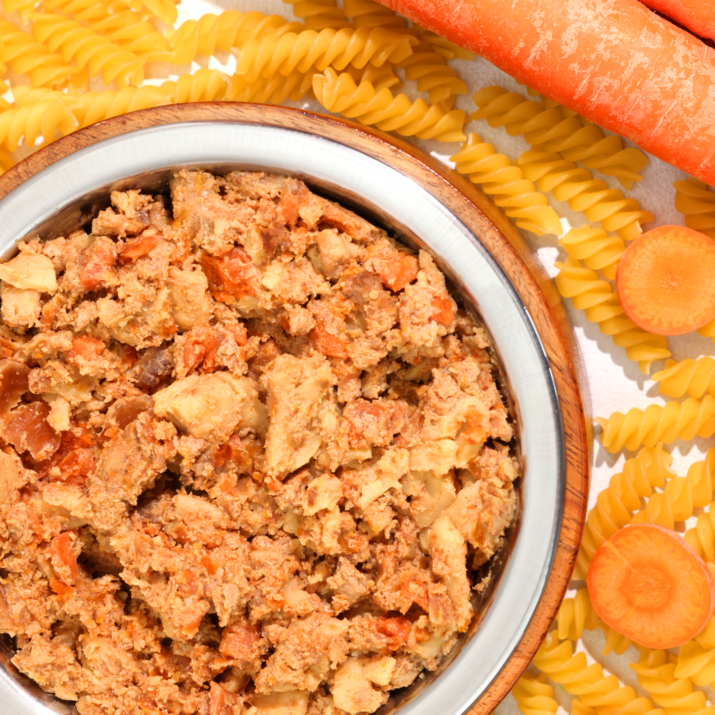 Bio-Alleinfutter - Rind, Nudeln & Karotten für Hunde