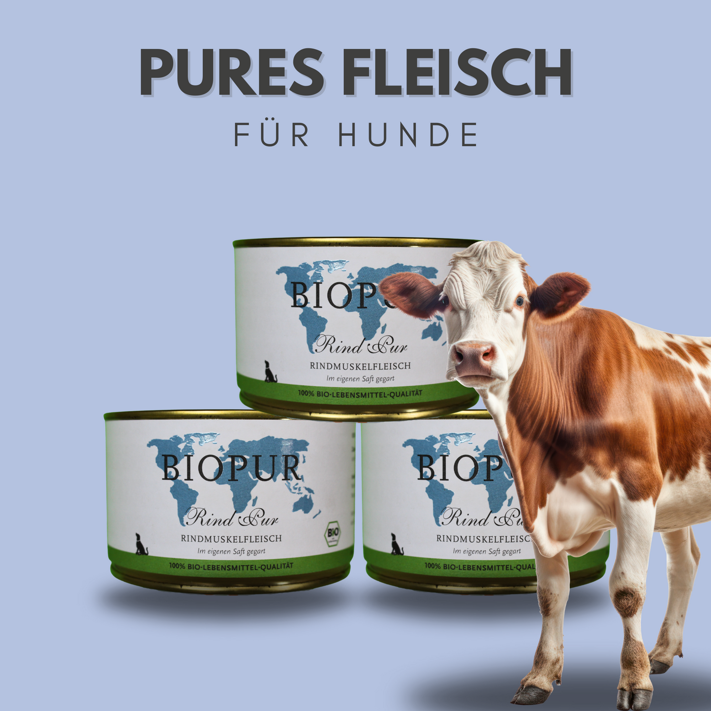BIOPUR Bio-Feuchtfutter - Rind Pur Rindmuskelfleisch