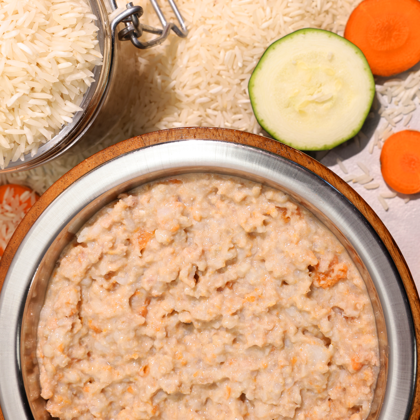 Bio-Alleinfutter - Huhn, Reis & Karotten für Hunde-Senioren