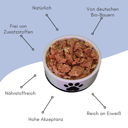 Bio-Alleinfutter - Rind, Dinkel & Zucchini für Hunde