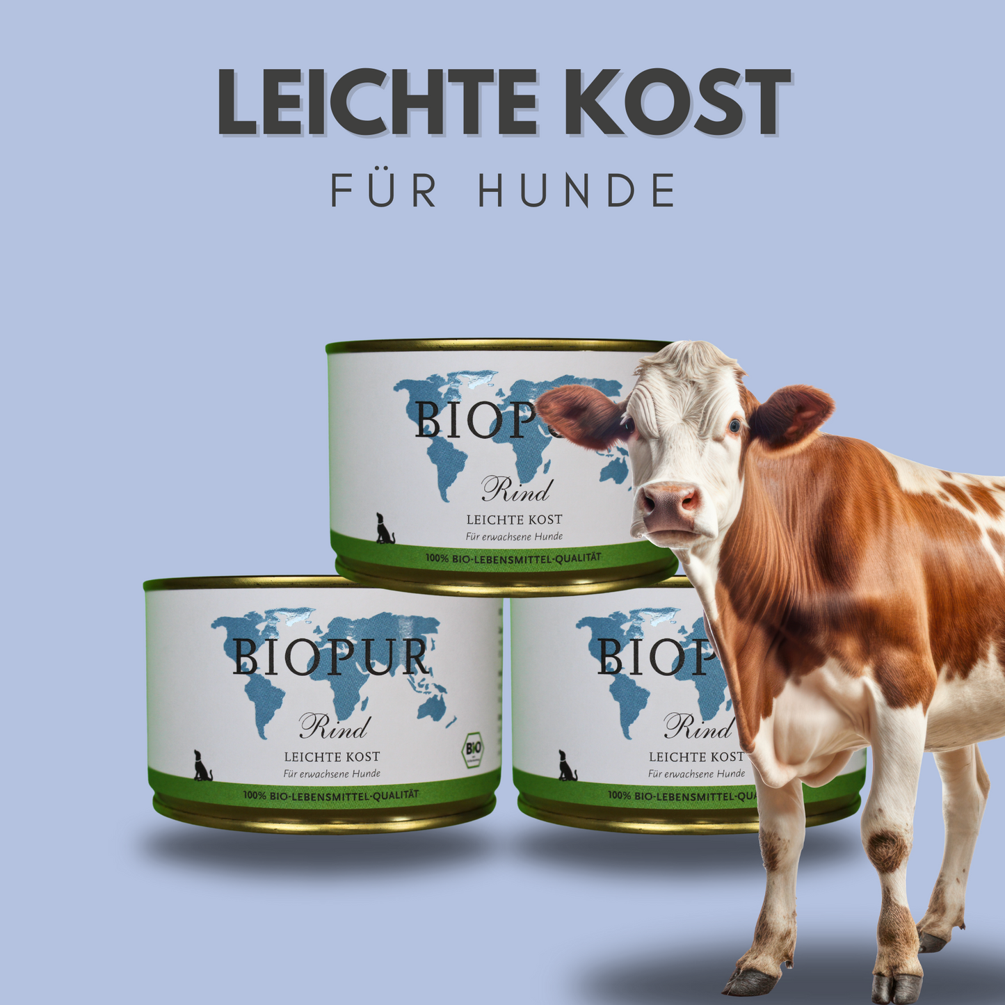 BIOPUR Bio-Feuchtfutter - Rind, Leichte Kost