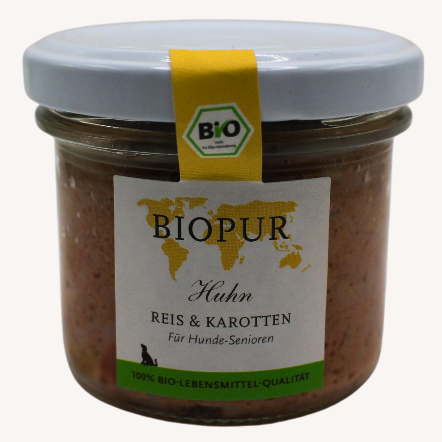 BIOPUR Bio-Feuchtfutter - Huhn, Reis & Karotten für Hunde-Senioren