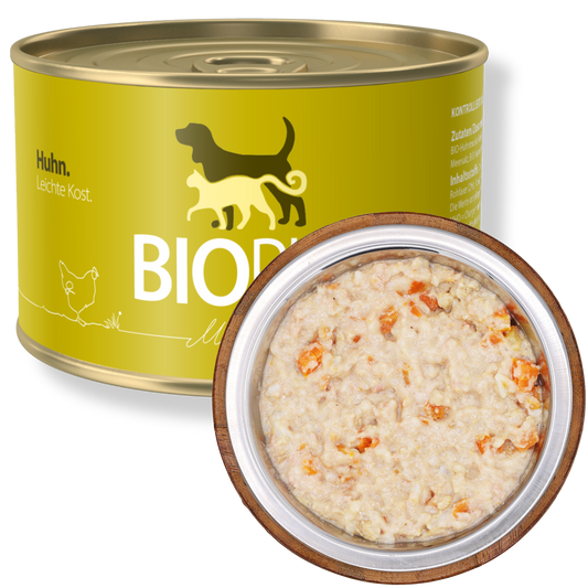 Bio-Alleinfutter - Huhn, Leichte Kost für Hunde