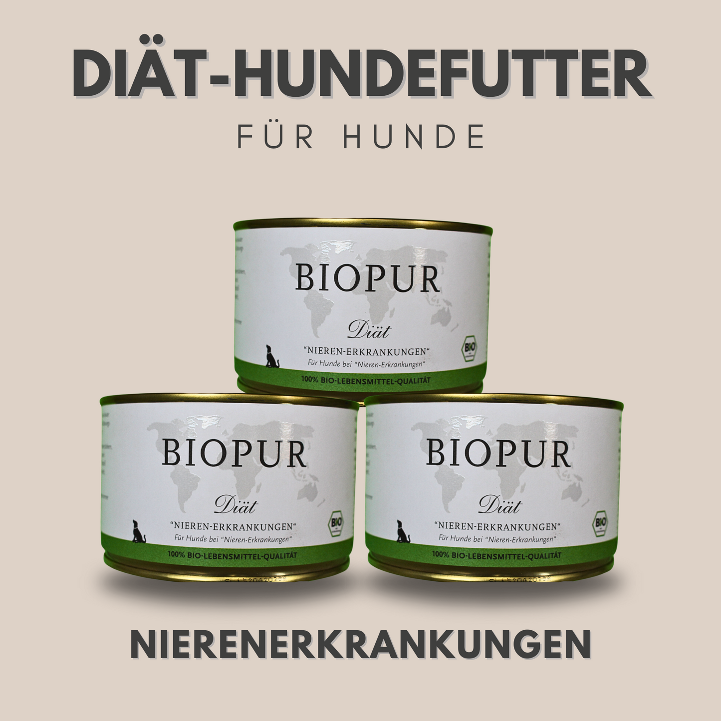 Bio-Diätfutter bei Nieren-Erkrankungen für Hunde