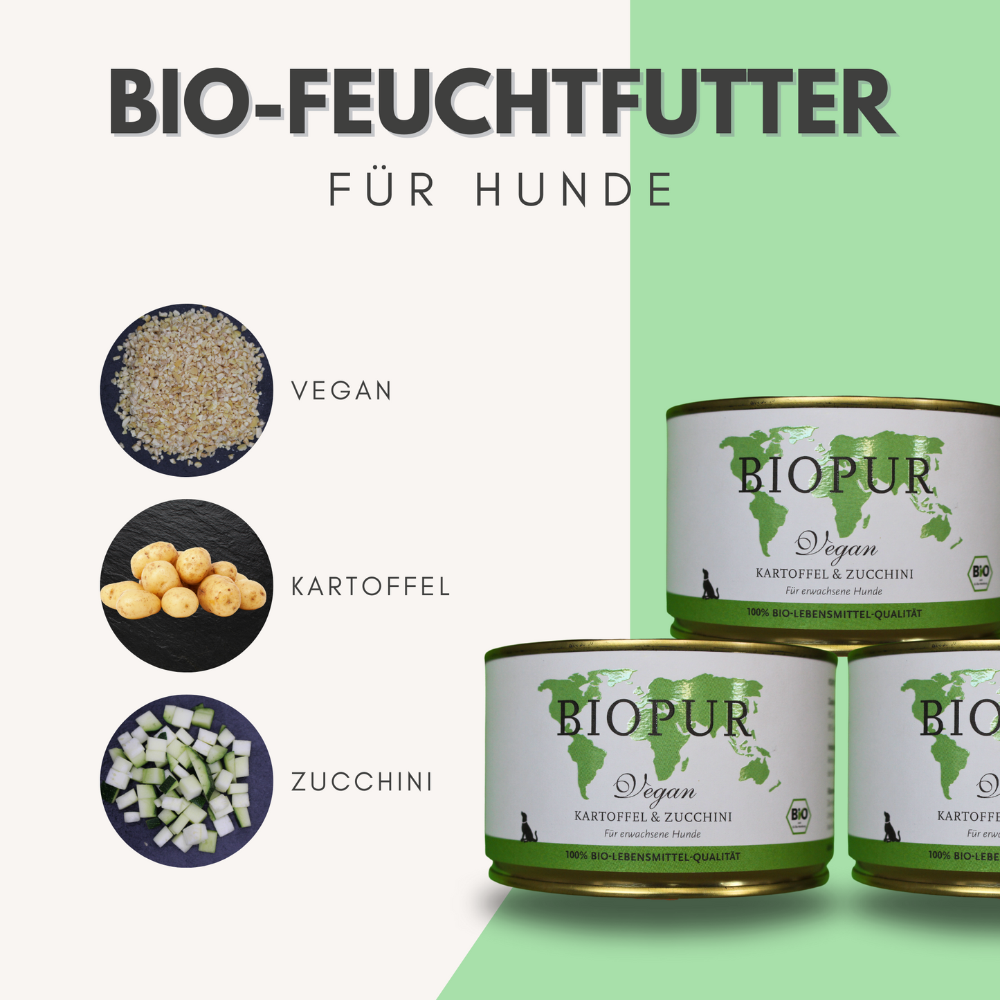 Bio-Feuchtfutter - Vegan, Kartoffel & Zucchini