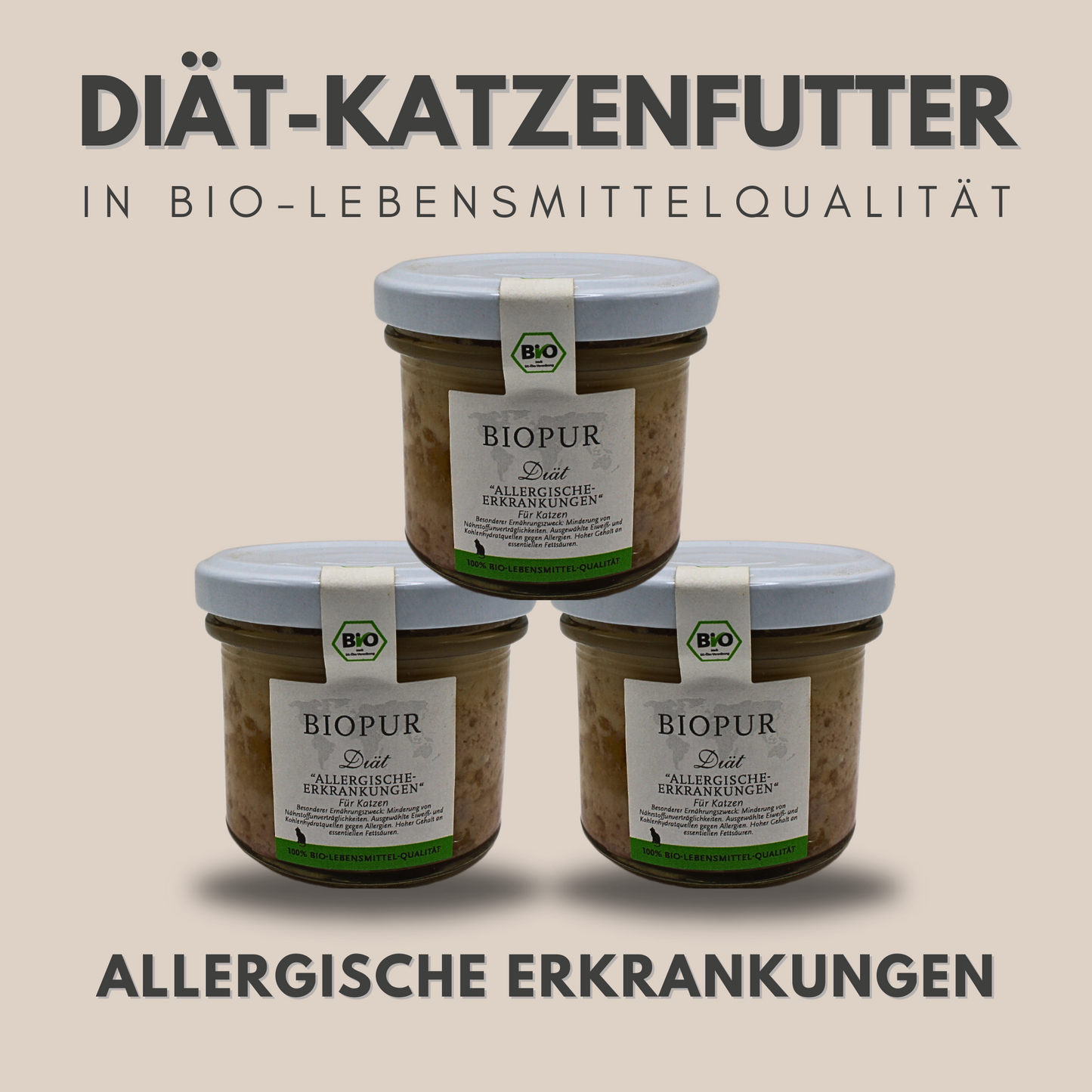 BIOPUR Diät-Katzenfutter bei allergischen Erkrankungen für Katzen