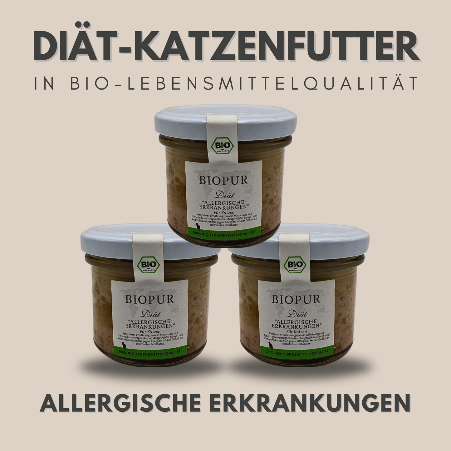 Bio-Diätfutter bei allergischen Erkrankungen für Katzen