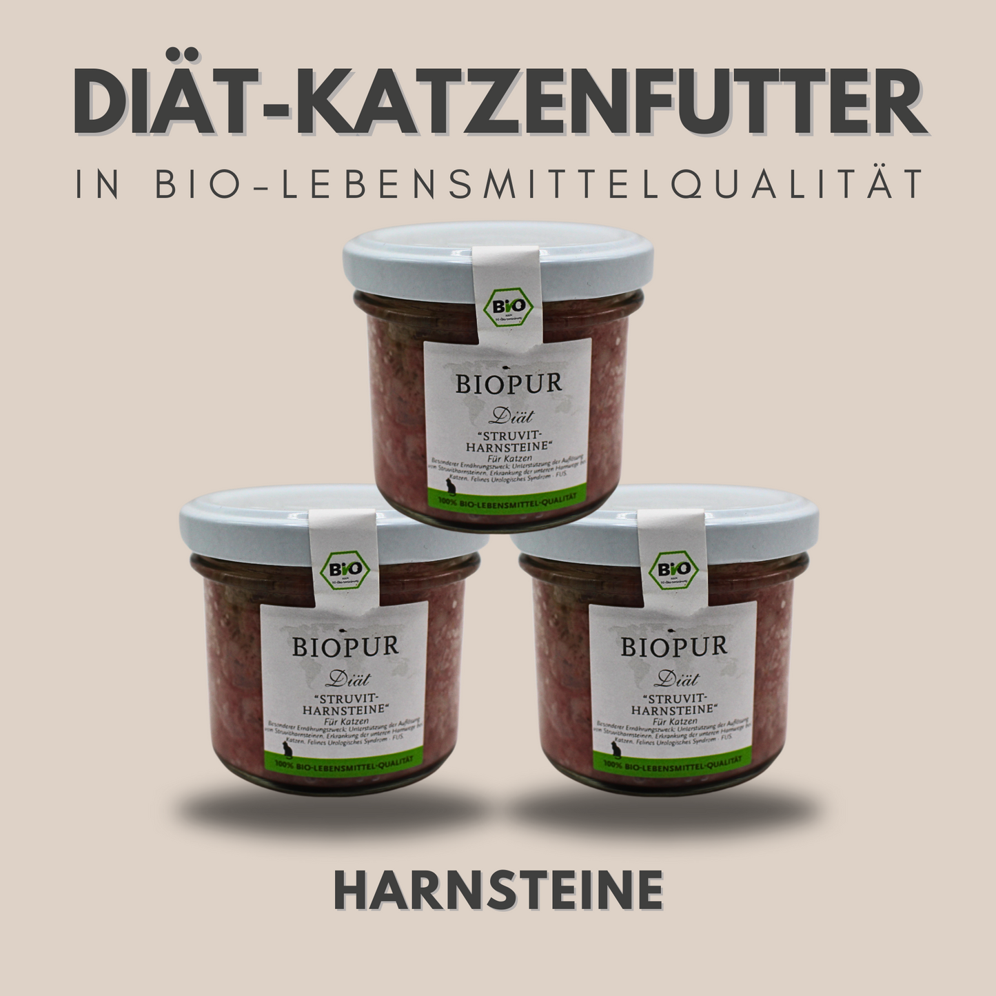 BIOPUR Diät-Katzenfutter bei Struvit-Harnsteinen