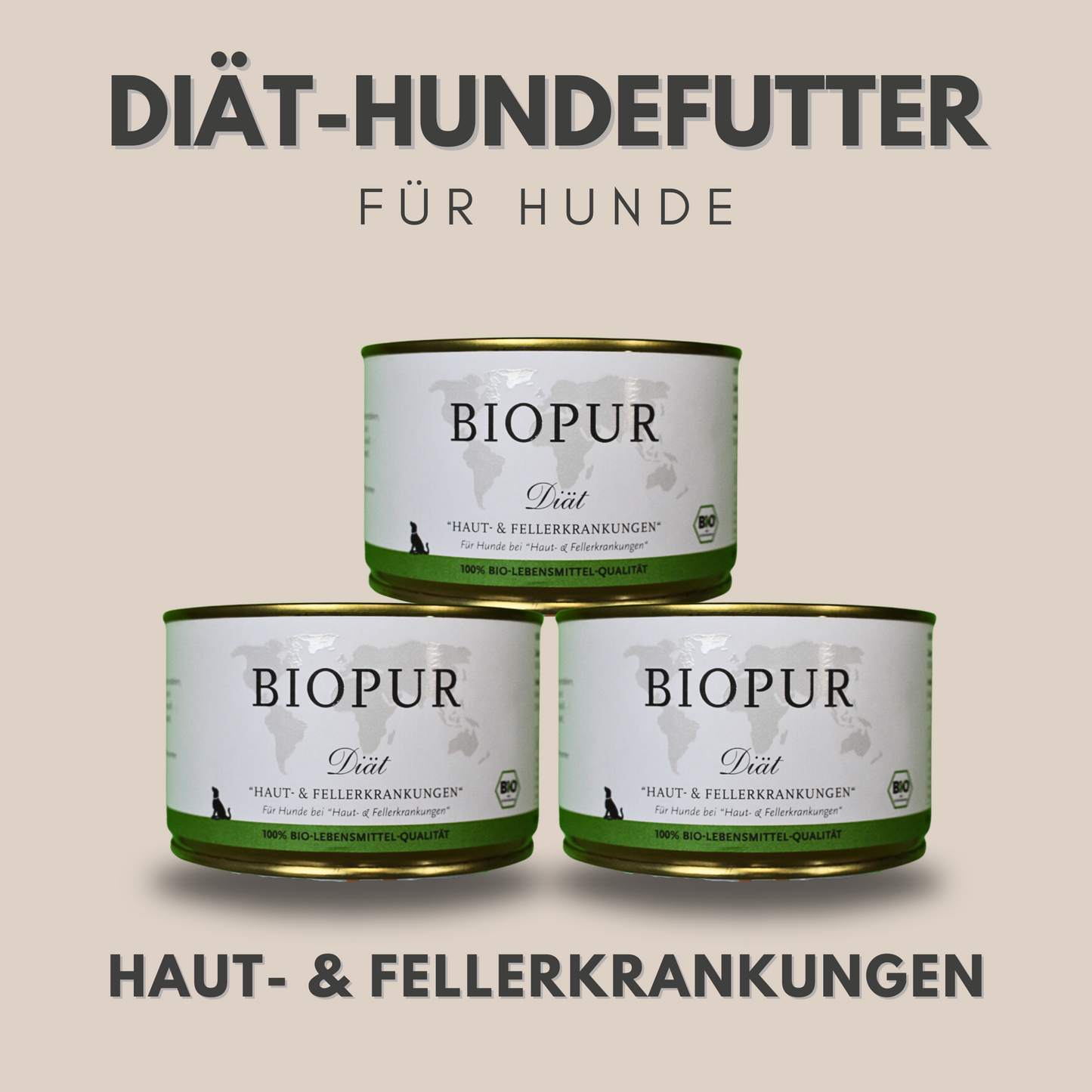 Bio-Diätfutter bei Haut- & Fellerkrankungen für Hunde