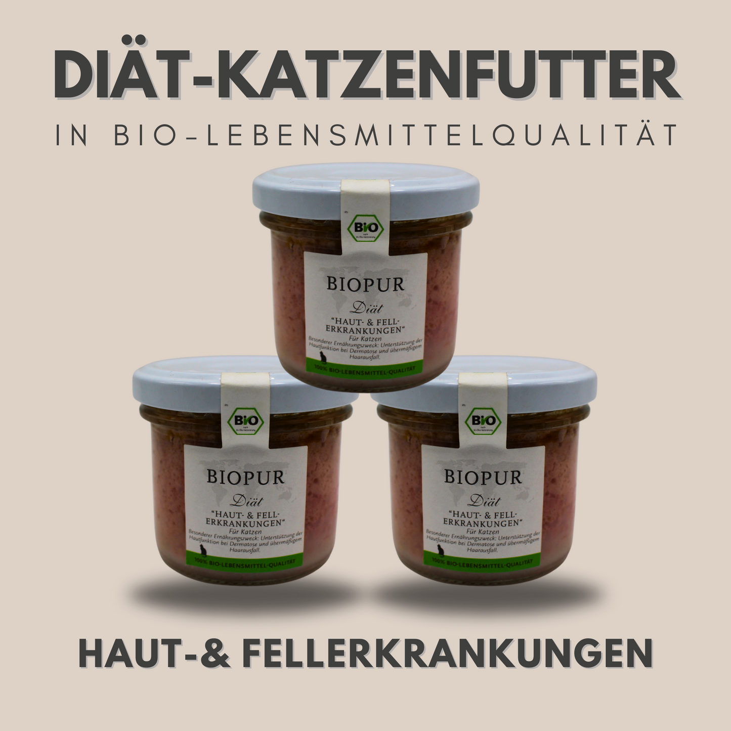 BIOPUR Diät-Katzenfutter bei Haut-& Fellerkrankungen