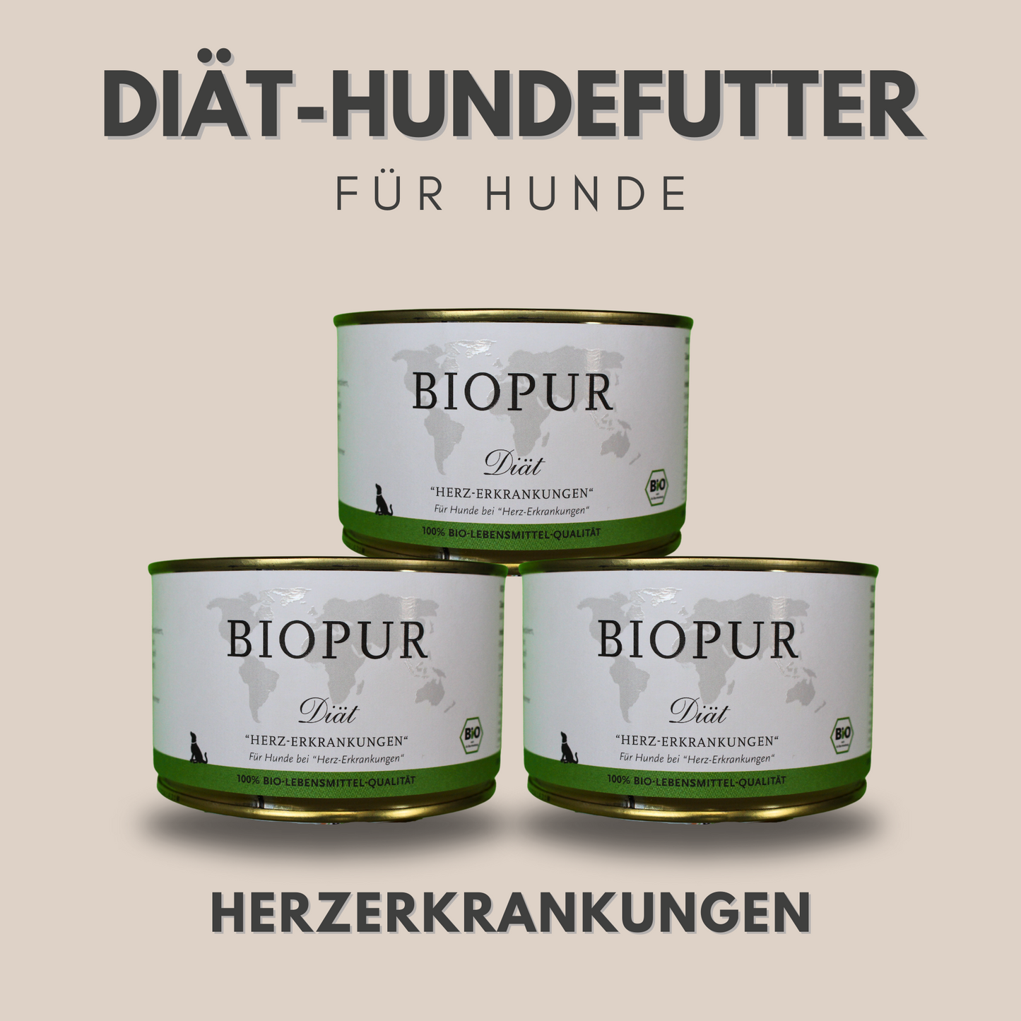 Bio-Diätfutter bei Herz-Erkrankungen für Hunde