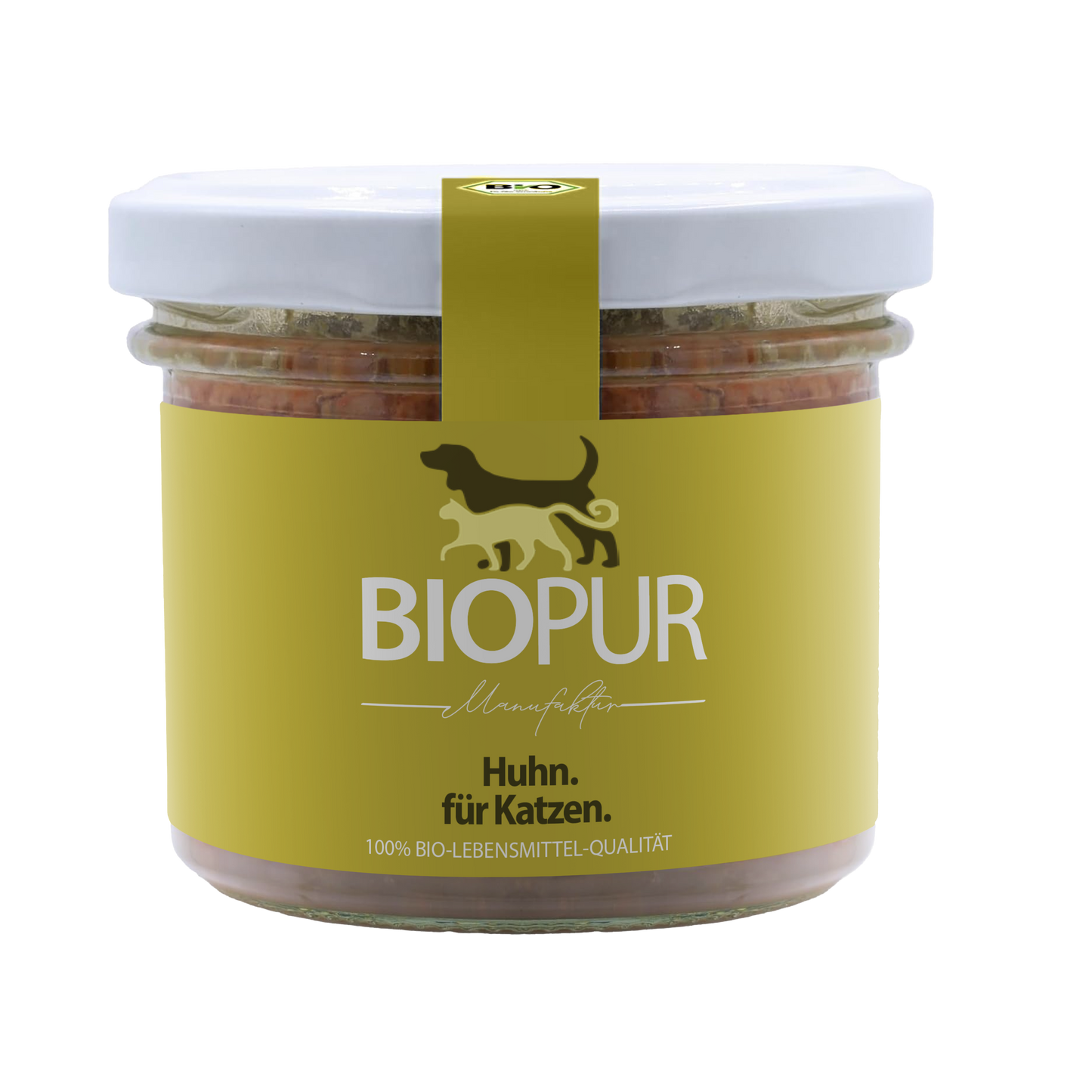 Premiumglas für Katzen Huhn mit Brokkoli & Katzenminze