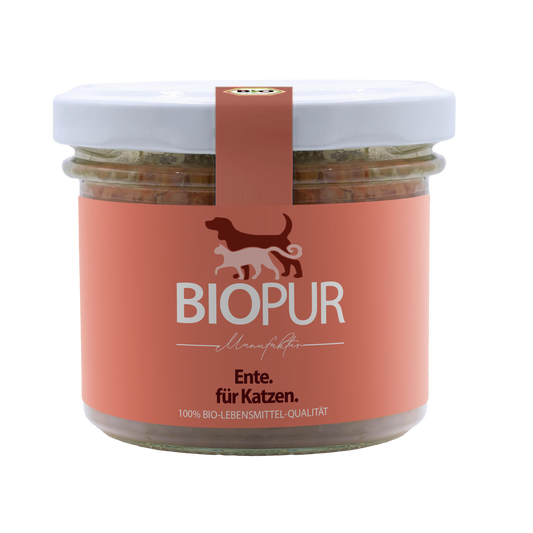 Premiumglas für Katzen Ente mit Kürbis & Katzenminze