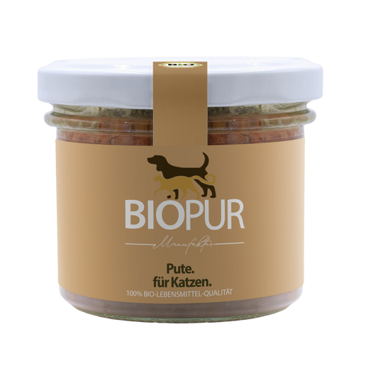 Premiumglas für Katzen Pute mit Karotten & Katzenminze