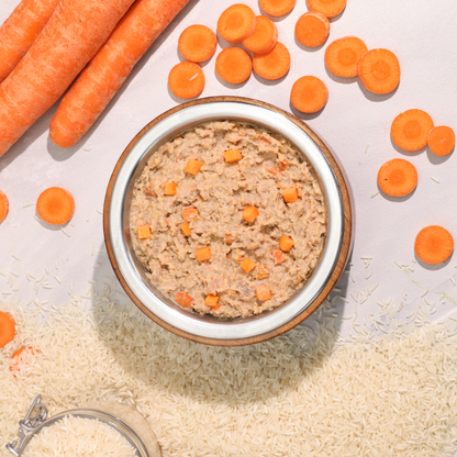 Bio-Alleinfutter - Rind, Reis & Karotten für Hunde