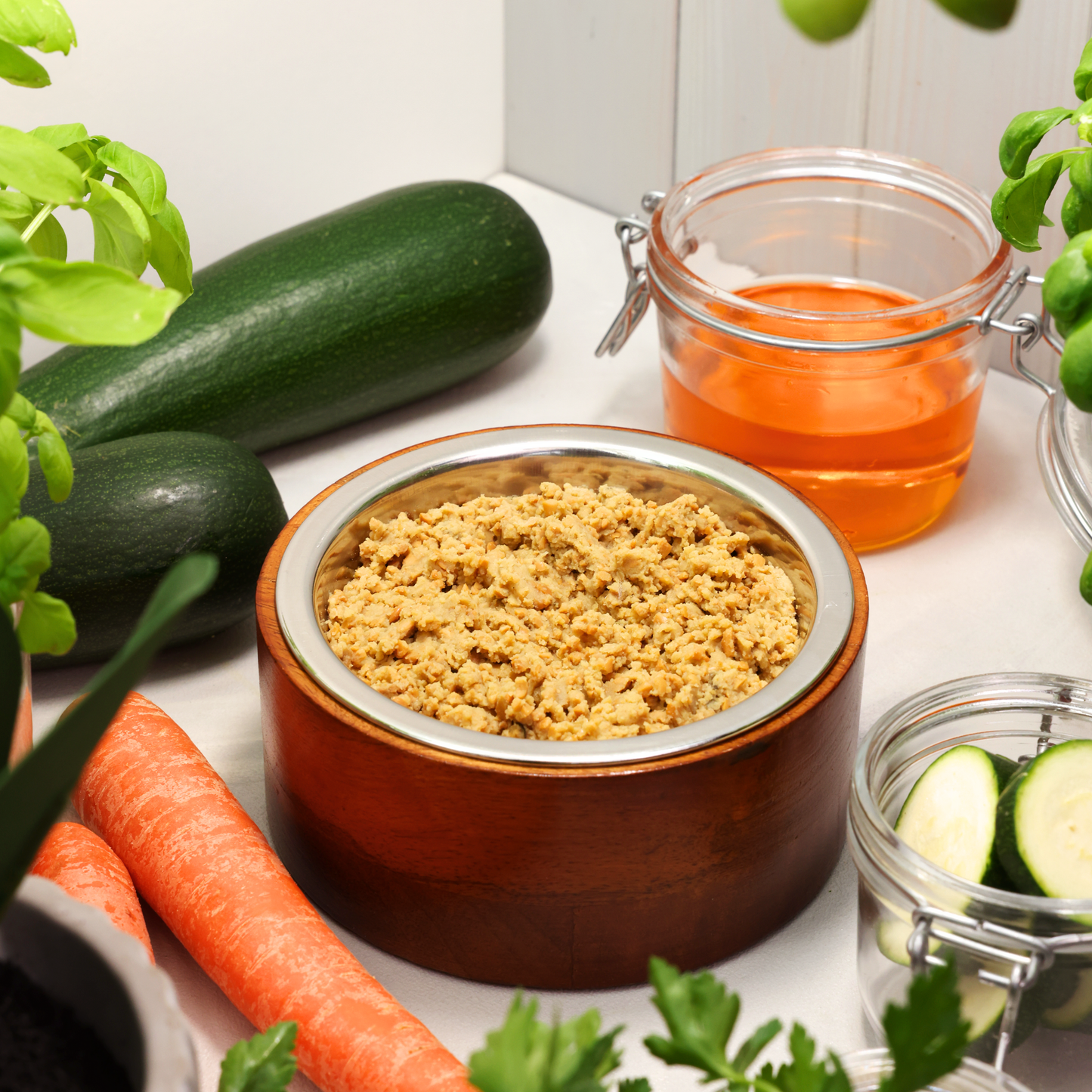 Bio-Feuchtfutter - Vegan, Kartoffel & Zucchini für Hunde