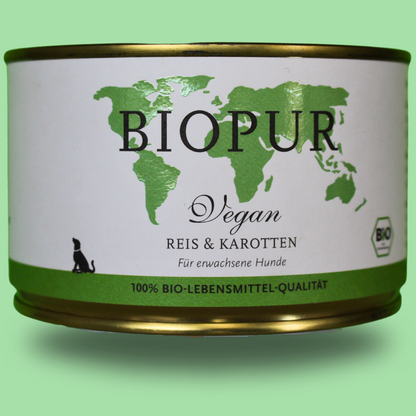 Bio-Feuchtfutter - Vegan, Reis & Karotten für Hunde