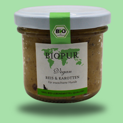 Bio-Feuchtfutter - Vegan, Reis & Karotten