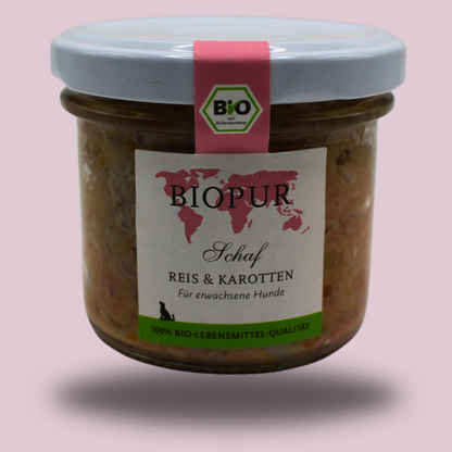 BIOPUR Bio-Feuchtfutter - Schaf, Reis & Karotten