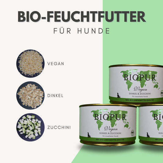 Bio-Feuchtfutter - Vegan, Dinkel & Zucchini