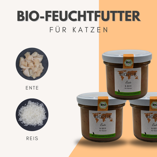 BIOPUR Bio-Katzenfutter Ente & Reis