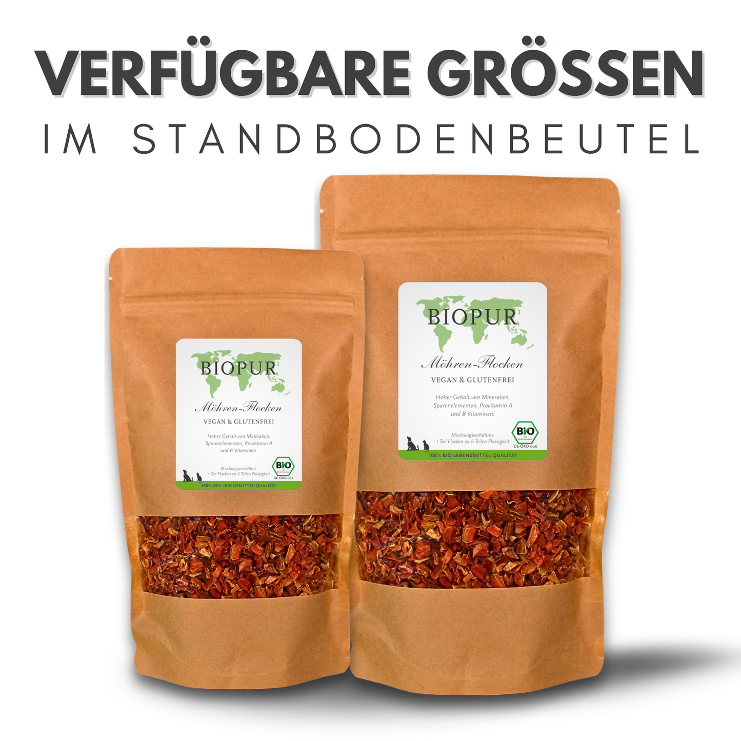 Möhren-Flocken - BIOPUR Futterergänzungen