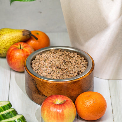 Premiumglas für Katzen Huhn & Lachs mit Karotten & Katzenminze