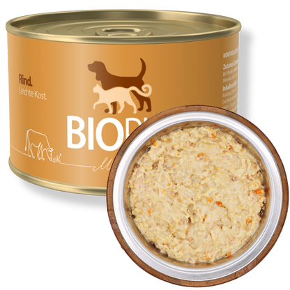 Bio-Alleinfutter - Rind, Leichte Kost für Hunde
