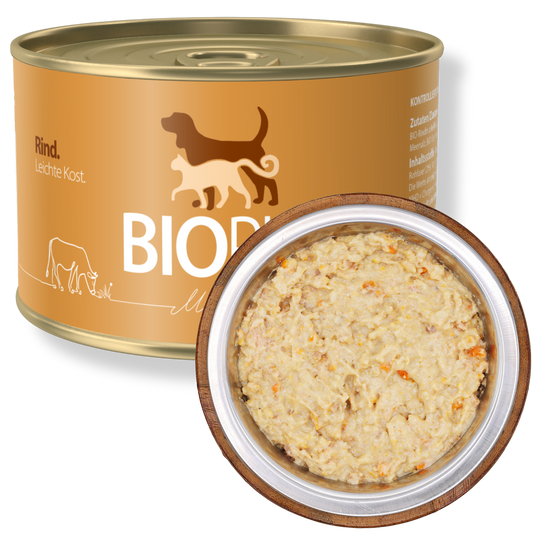 Bio-Alleinfutter - Rind, Leichte Kost für Hunde