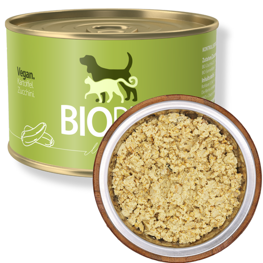 Bio-Feuchtfutter - Vegan, Kartoffel & Zucchini für Hunde